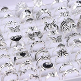 20Pcs/Lot Punk Snake Animal Hollow Star Moon Kuncle Rings Mix Style Jewelry