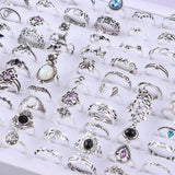 20Pcs/Lot Punk Snake Animal Hollow Star Moon Kuncle Rings Mix Style Jewelry