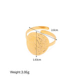 Shell Cutout Solid Ring Stainless Steel PVD 18K Plated Women's Jewelry