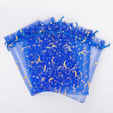 50Pcs Moon Star Drawstring Organza Bags Ramadan Eid Mubarak Gift Packaging