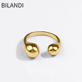 Bilandi Jewelry Open Ring Simply Hot Metallic Geometric Women Gift