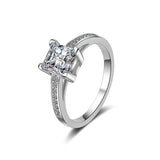 S925 Silver Square Zircon Ring For Women FQL20503