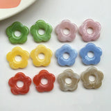 30 PCS 27mm Resin Hollow Out Flowers Earring Accessories Pendant Connectors