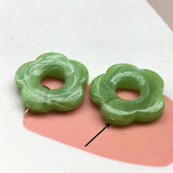 30 PCS 27mm Resin Hollow Out Flowers Earring Accessories Pendant Connectors