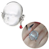 Baby Face Adjustable Open Rings Alloy Material Jewelry Gift for Girls