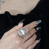 Baby Face Adjustable Open Rings Alloy Material Jewelry Gift for Girls