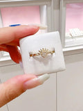 Adjustable Sun and Moon Ring Overlapping Rings Women Girls Jewelry