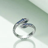 Exaggerated Reptile Snake Fashion Ring