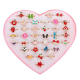 10PCs/Lot Kids Cartoon Rings Set Mix Finger Jewelry Creative Accessories