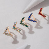 Docona Crystal Triangle Ring Set, Small Women's Ring Gift