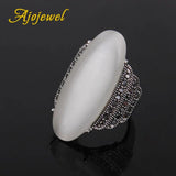 Vintage Light Green/Dark Green/Red Stone Ring For Women