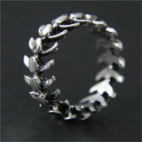 Fish Bone Ring Stainless Steel Men Boys Punk Ring