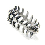 Fish Bone Ring Stainless Steel Men Boys Punk Ring