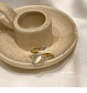 Opal Anti Stress Anxiety Rings Rotatable Spinner Necklace Bracelet