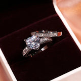 Women's Double-layer Ring Heart Shape Two-piece Jewelry