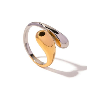 Youthway 18K Stainless Steel Colorblock Cross Ring