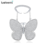 Teen Butterfly Wedding Rings, CZ Jewelry for Christmas Party