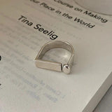 Silver Geometric Hollow Punk Ring Party Jewelry