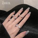 Ladies Engagement Shining CZ Love Ring FSRP2223