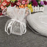 Round Organza Drawstring Jewelry Bags Wedding Christmas Pouches 5Z