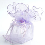 Round Organza Drawstring Jewelry Bags Wedding Christmas Pouches 5Z