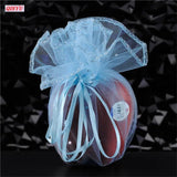 Round Organza Drawstring Jewelry Bags Wedding Christmas Pouches 5Z