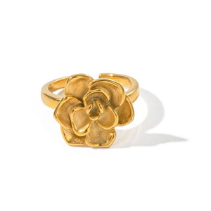 Uworld Rose Ring Stainless Steel Vintage Charm Jewelry Waterproof