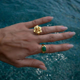 Uworld Rose Ring Stainless Steel Vintage Charm Jewelry Waterproof