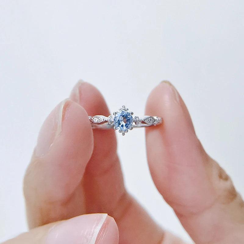 Silver Zircon Open Ring For Women Hot-Selling Jewelry