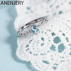 Silver Zircon Open Ring For Women Hot-Selling Jewelry