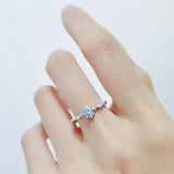 Silver Zircon Open Ring For Women Hot-Selling Jewelry