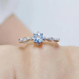 Silver Zircon Open Ring For Women Hot-Selling Jewelry