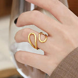 Foxanry Silver Finger Rings Hollow Geometry Jewelry for Women