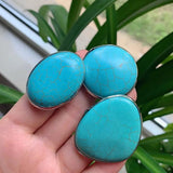 Turquoise Stone Geometric Adjustable Ring for Women