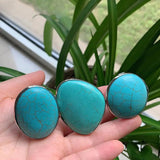 Turquoise Stone Geometric Adjustable Ring for Women