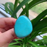 Turquoise Stone Geometric Adjustable Ring for Women