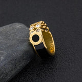 Roman Numerals Stainless Steel Ring CZ Charm Punk Jewelry for Women
