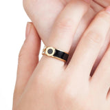 Roman Numerals Stainless Steel Ring CZ Charm Punk Jewelry for Women