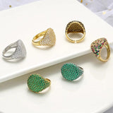 Silver Crystal Ring for Women CZ Zircon Jewelry