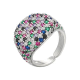 Silver Crystal Ring for Women CZ Zircon Jewelry