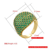 Silver Crystal Ring for Women CZ Zircon Jewelry