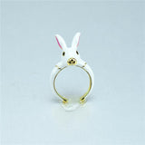 Japan & Korea Rabbit Ring Enamel Drip Opening Adjustable