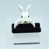 Japan & Korea Rabbit Ring Enamel Drip Opening Adjustable