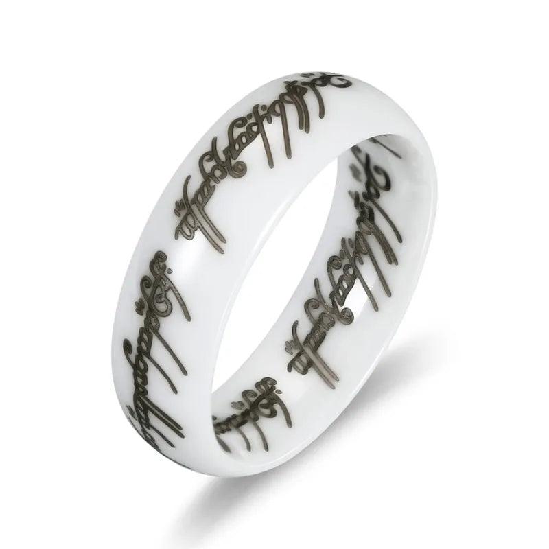 Arrival Ceramic Rings For Women With Letter Wedding Ring