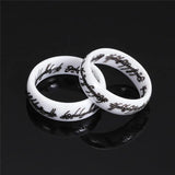 Arrival Ceramic Rings For Women With Letter Wedding Ring
