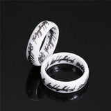 Arrival Ceramic Rings For Women With Letter Wedding Ring