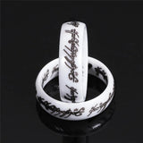 Arrival Ceramic Rings For Women With Letter Wedding Ring