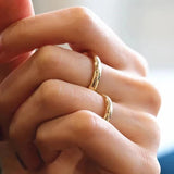 Golden Gloss Stainless Steel Rings for Women and Men 4mm