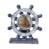 Nautical Rudder Steering Wheel Resin Statue
