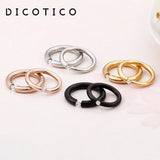 Stainless Steel Cubic Zircon Finger Rings Wedding Bands Women Jewelry